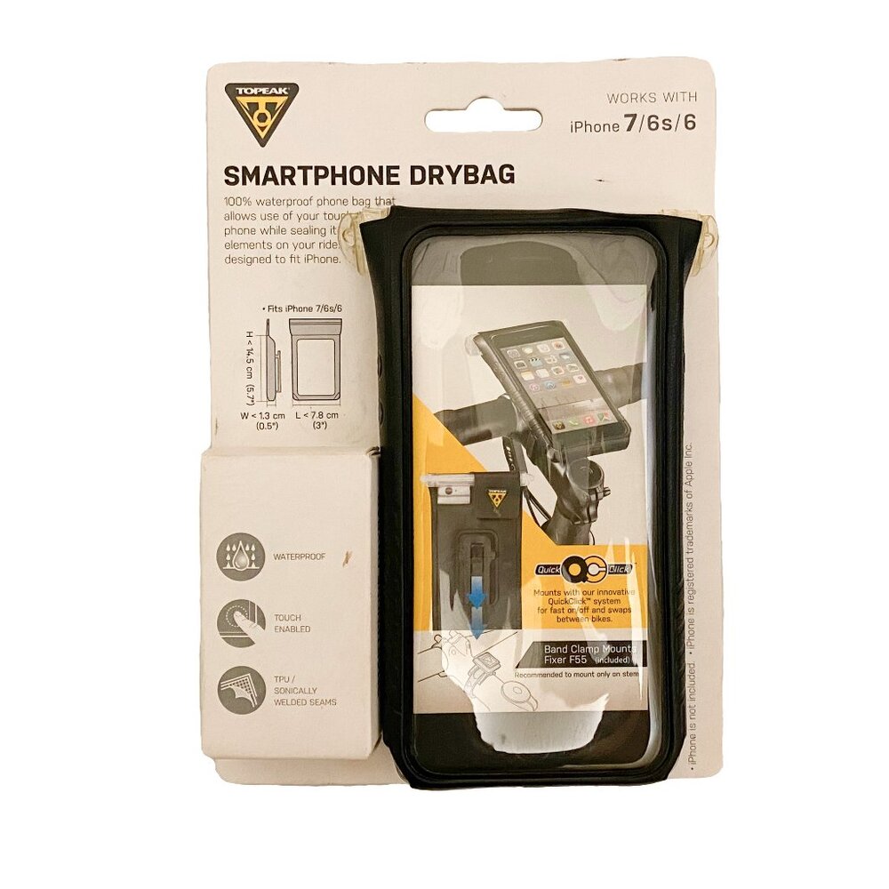 TOPEAK Smartphone Drybag Waterproof Black for Bikes - Iphone 7/6s/6 TT9841B